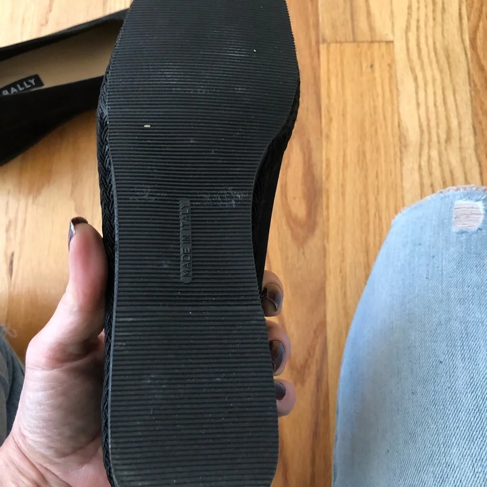 Vintage Bally black suede Italian shoes size 5